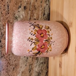 Rare Vintage Avallone Vietri Italy Pink floral vase